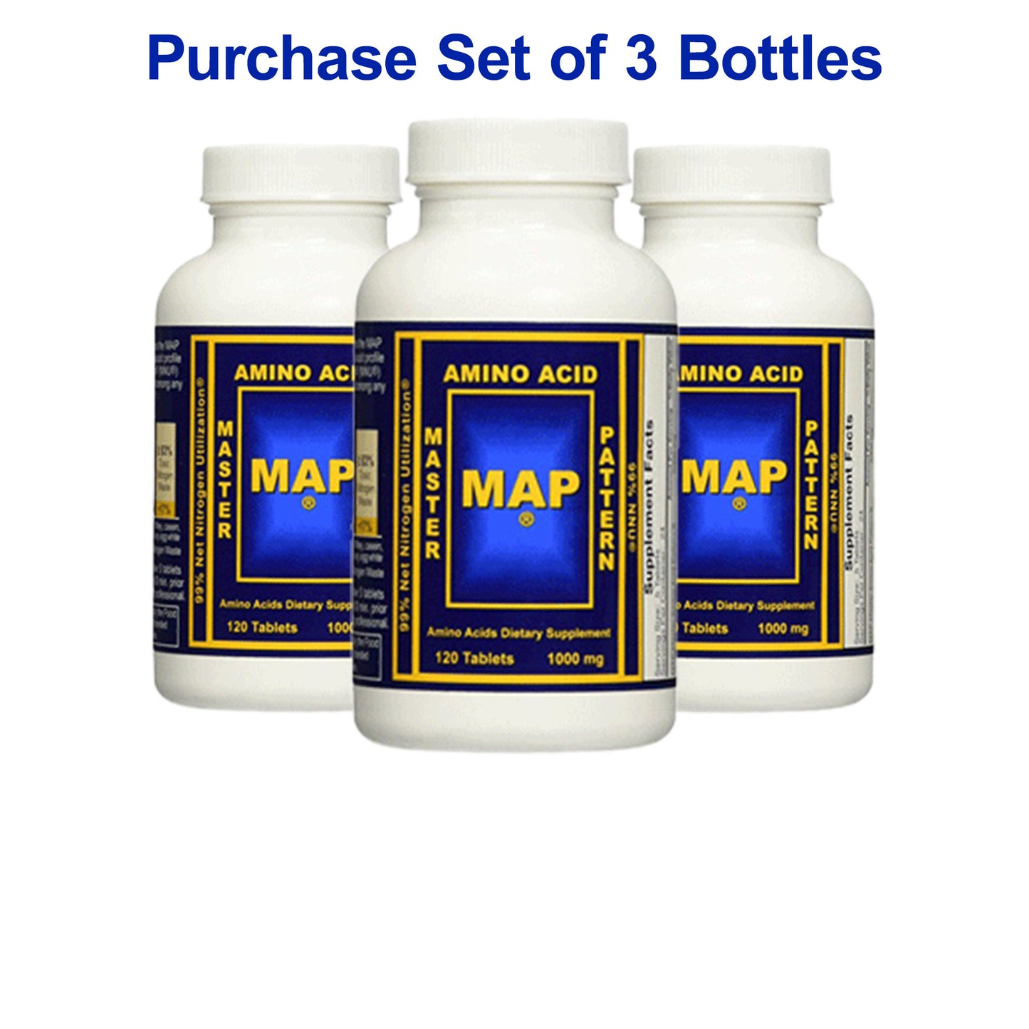 On Sale - Purchase 3 Bottles  of MAP Master Amino Acid Pattern® ($22.50 per bottle)